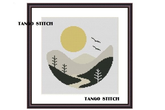 Review: Abstract Mountains Landscape Embroidery