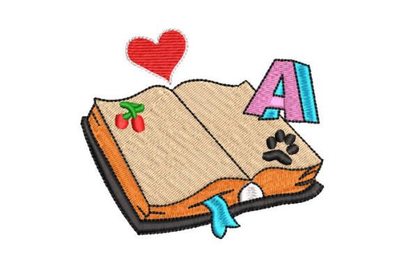 Reviewing Children s Book with Letters Embroidery