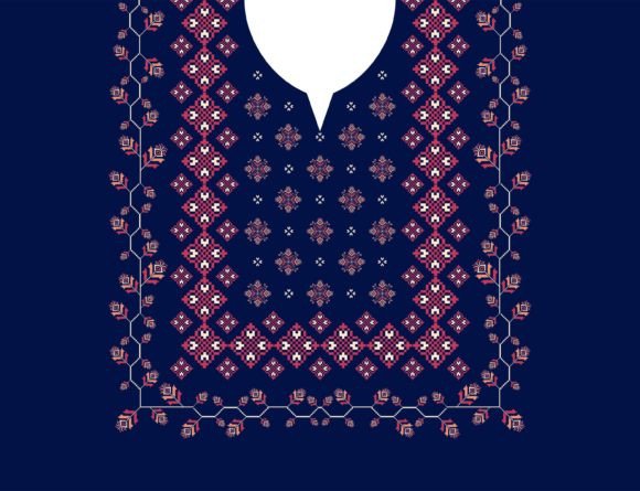 Reviewing Ethnic Neck Embroidery Floral Pattern