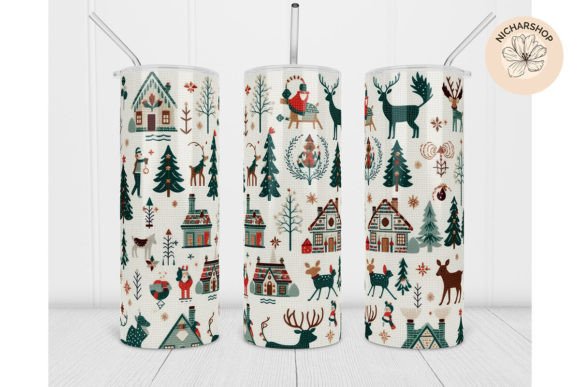 Reviewing the 20oz Deer Embroidery Christmas Tumbler Design