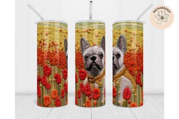 Reviewing the 20oz Dog Flower Embroidery Tumbler Wrap3