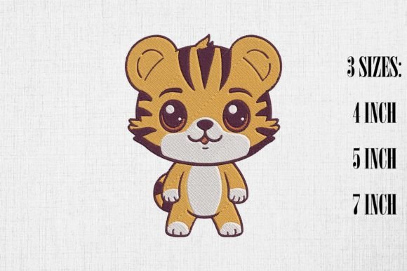 Reviewing the Cute Kawaii Tiger Embroidery Design