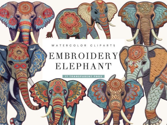Reviewing the Embroidery Elephant Clipart Bundle