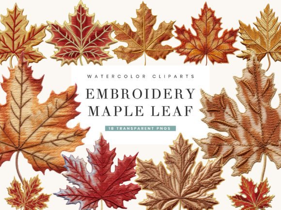 Reviewing the Embroidery Maple Leaf Clipart Bundle